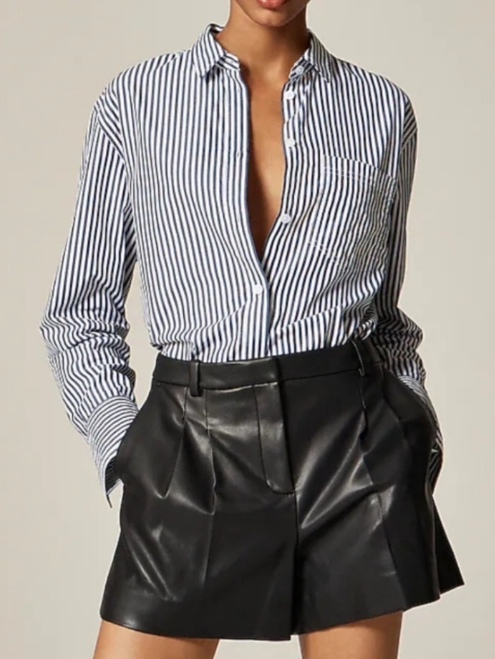 JCrew Lucia short in faux leather